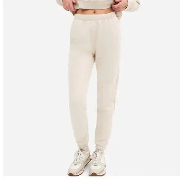 Mate The Label Organic‎ Fleece Relaxed Pocket Sweatpants Bone Joggers $128 SZ XS - Picture 2 of 9